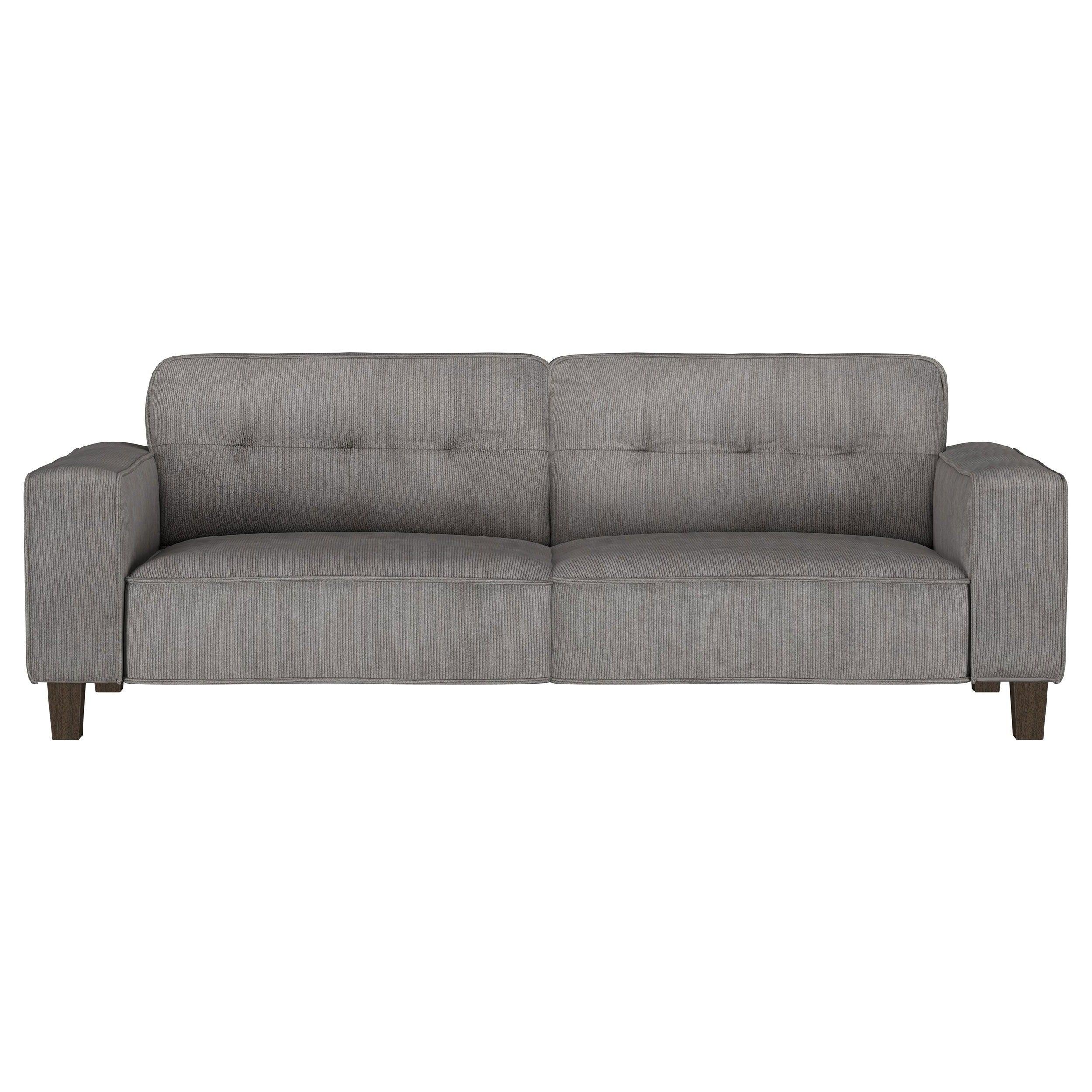 Coaster Fine Furniture - Deerhurst - Upholstered Tufted Track Arm Sofa - Charcoal - 5th Avenue Furniture