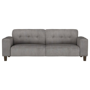 Coaster Fine Furniture - Deerhurst - Upholstered Tufted Track Arm Sofa - Charcoal - 5th Avenue Furniture