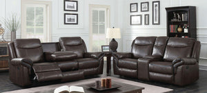 Furniture of America - Chenai - Glider Loveseat - Brown - 5th Avenue Furniture