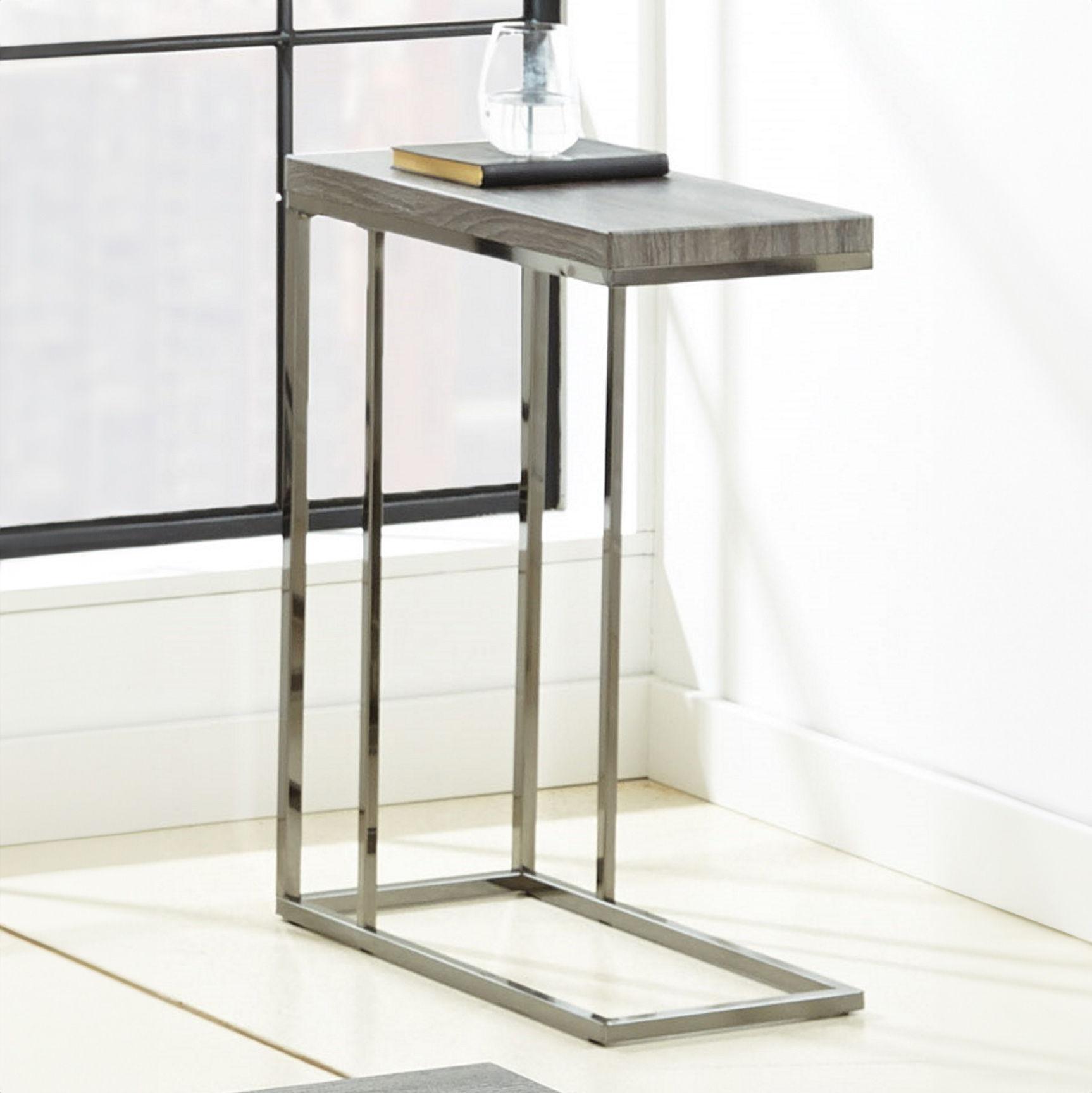 Steve Silver Furniture - Lucia - Chairside End Table - Gray Top - 5th Avenue Furniture