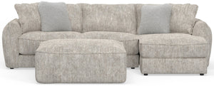 Jackson - Bucktown - 2 Piece Sofa / Chaise With Extra Thick Cuddler Seat Cushions & Cocktail Ottoman - 5th Avenue Furniture