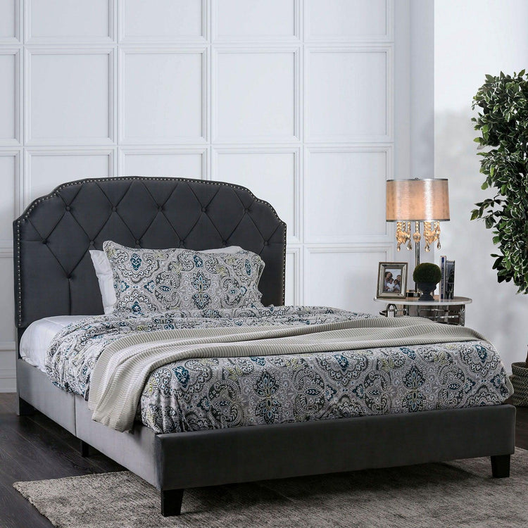 Furniture of America - Osnabrock - Eastern King Bed - Gray - 5th Avenue Furniture