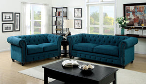 Furniture of America - Stanford - Sofa - Dark Teal - 5th Avenue Furniture