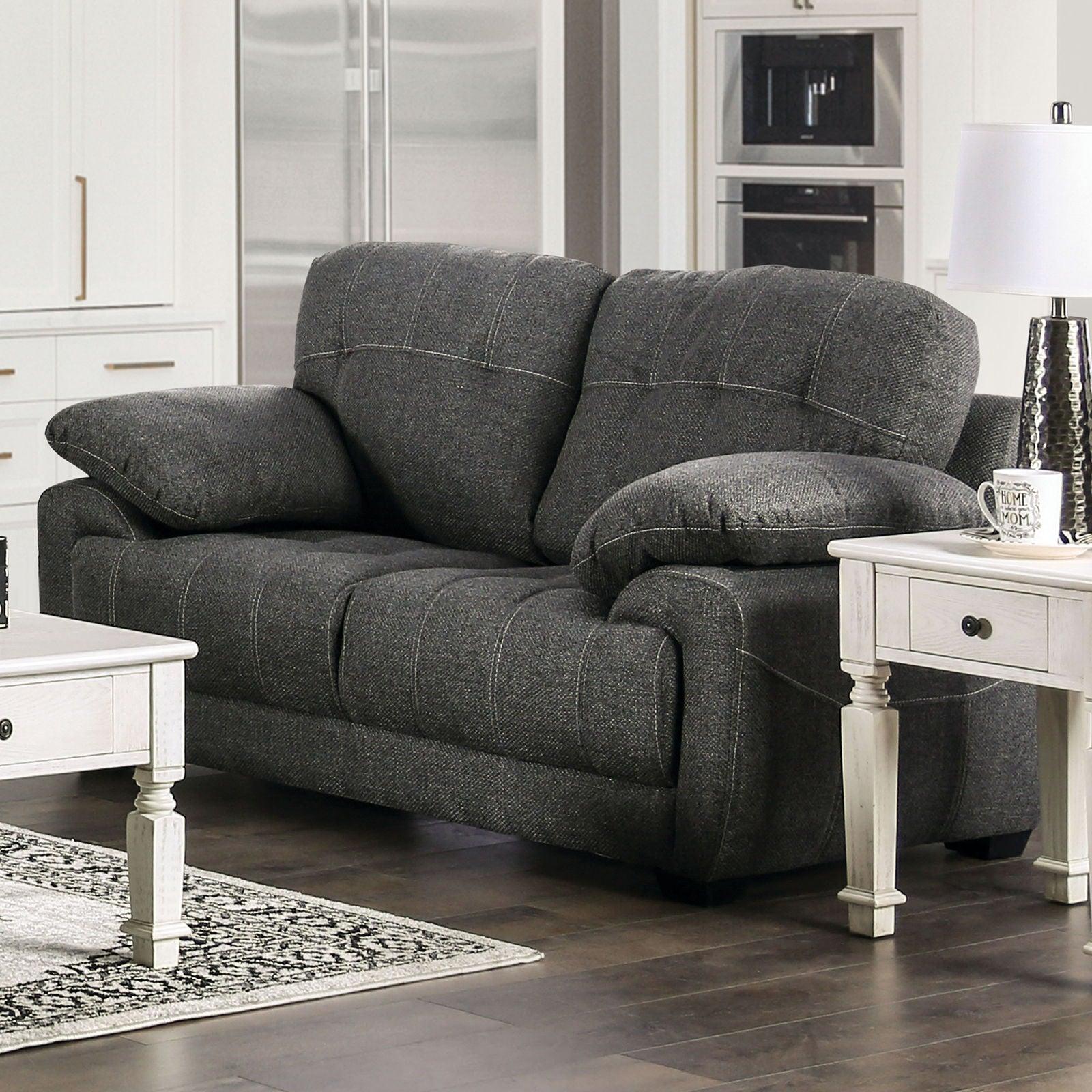Furniture of America - Canby - Loveseat - Dark Gray - 5th Avenue Furniture