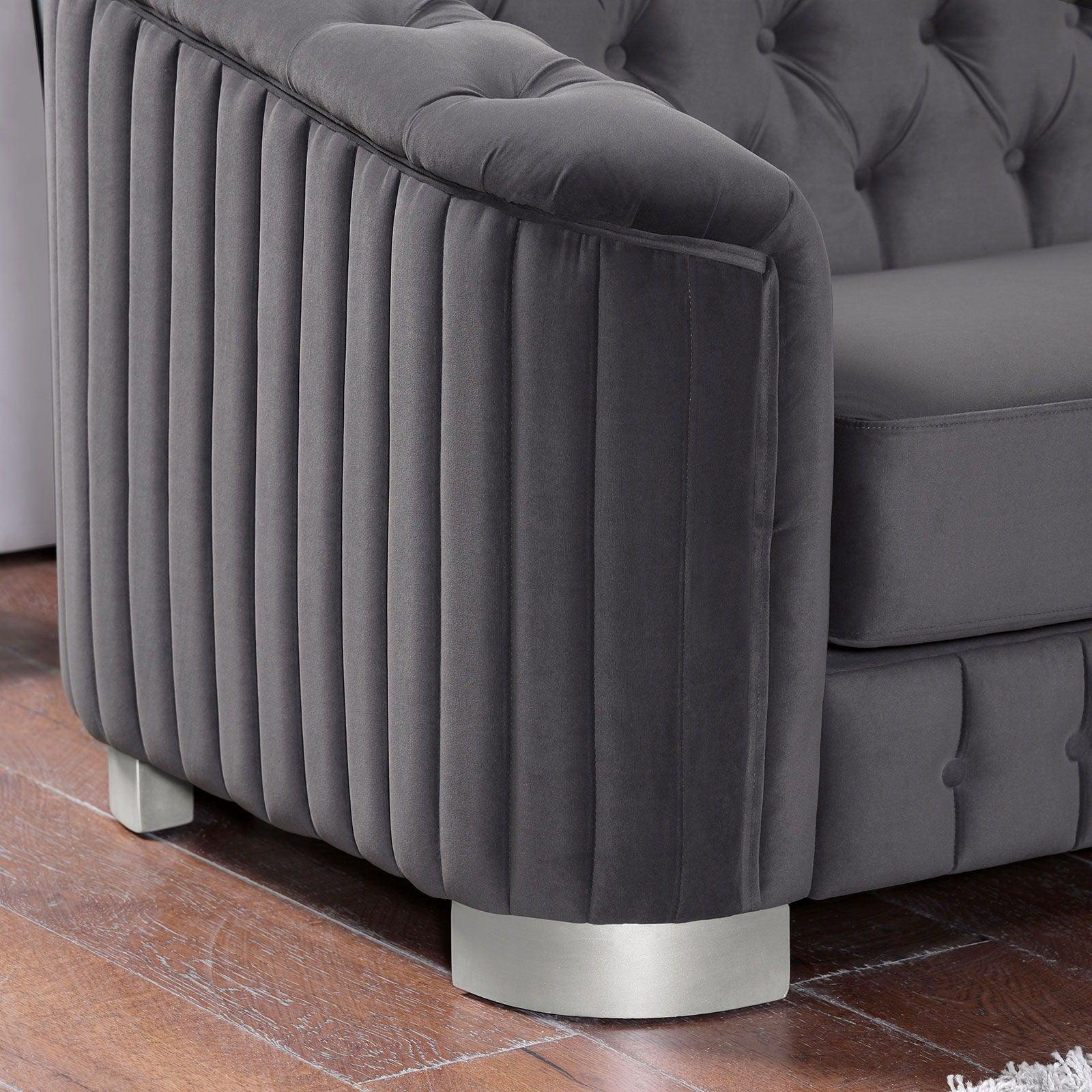 Furniture of America - Castellon - Chair - Dark Gray - 5th Avenue Furniture