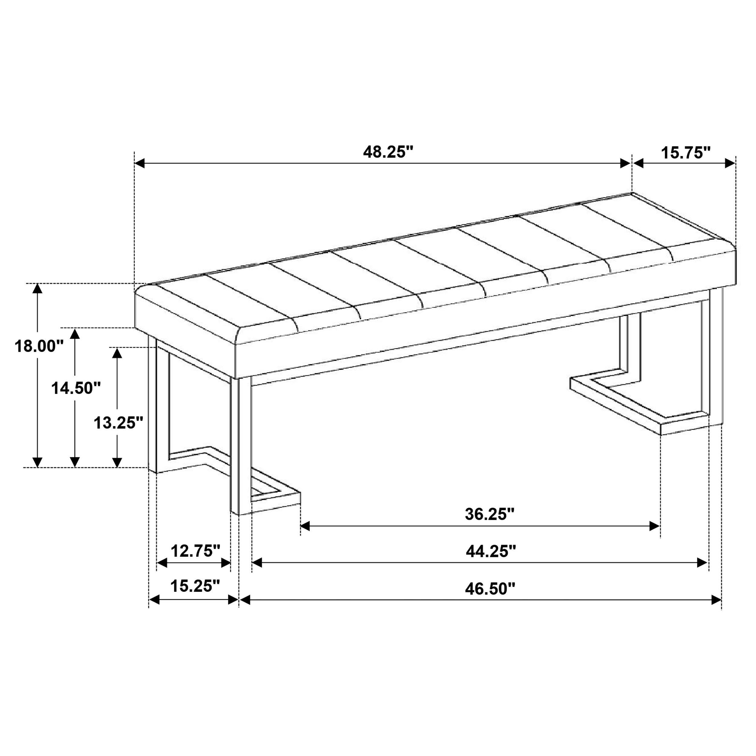 Coaster Fine Furniture - Mesa - Upholstered Entryway Accent Bench - 5th Avenue Furniture