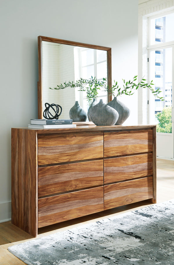 Signature Design by Ashley® - Dressonni - Brown - Dresser And Mirror - 5th Avenue Furniture