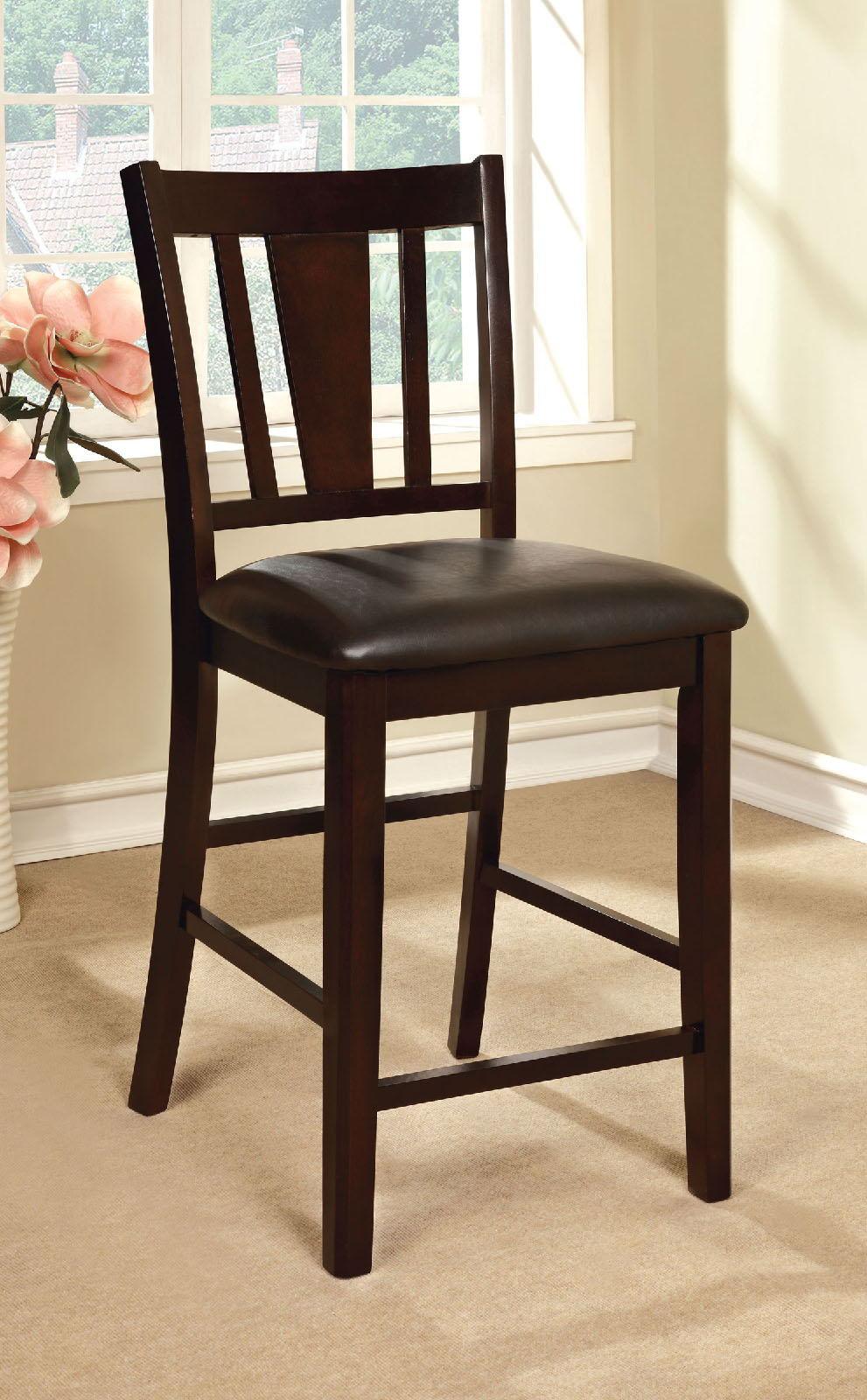 Furniture of America - Bridgette - Counter Height Chair (Set of 2) - Espresso - 5th Avenue Furniture