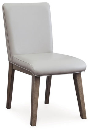 Signature Design by Ashley® - Loyaska - Grayish Brown - Dining Upholstered Side Chair (Set of 2) - 5th Avenue Furniture