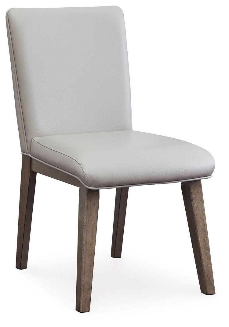 Signature Design by Ashley® - Loyaska - Grayish Brown - Dining Upholstered Side Chair (Set of 2) - 5th Avenue Furniture