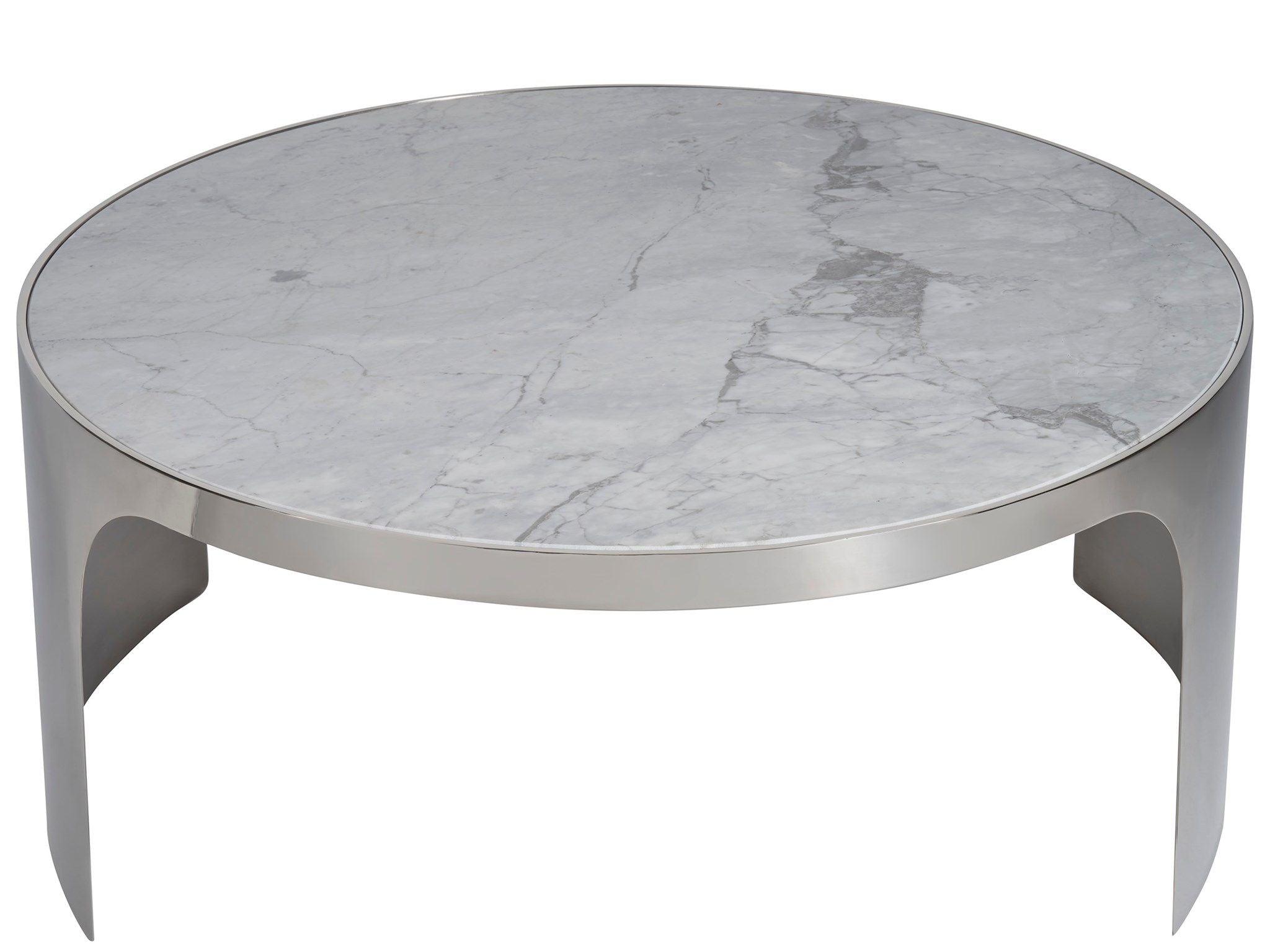 Universal Furniture - New Modern - Revolve Large Nesting Table - Pearl Silver - 5th Avenue Furniture
