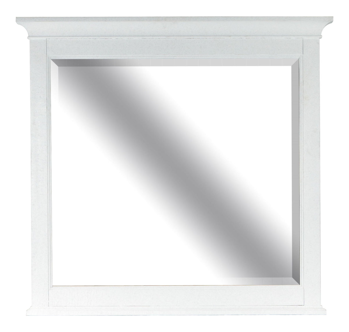 Heron Cove - Landscape Mirror - Chalk White