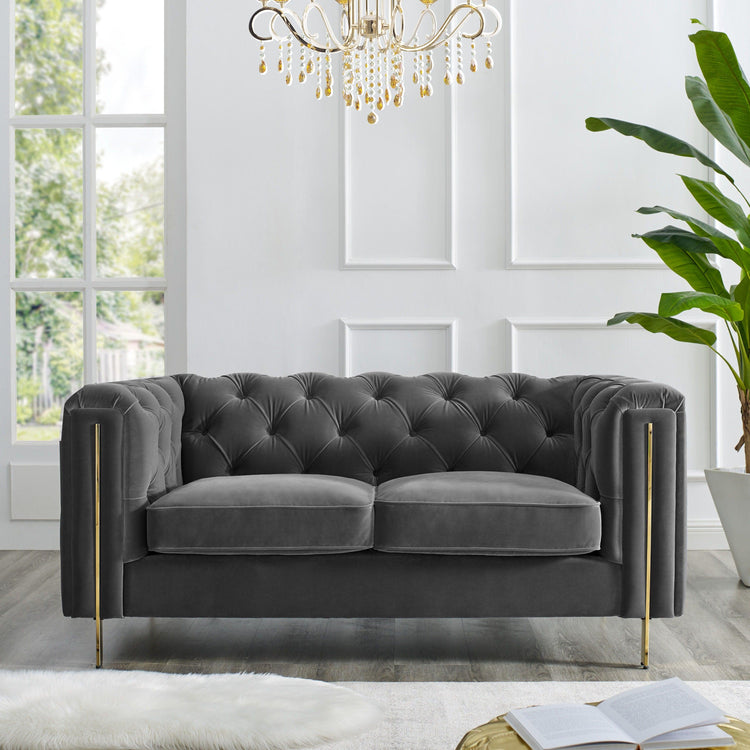 Steve Silver Furniture - Charlene - Velvet Sofa And Loveseat - 5th Avenue Furniture