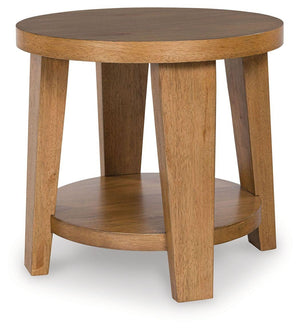 Signature Design by Ashley® - Kristiland - Light Brown - Round End Table - 5th Avenue Furniture