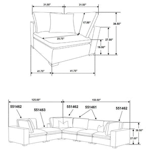 Coaster Fine Furniture - Lakeview - Upholstered Modular Sectional Sofa - 5th Avenue Furniture