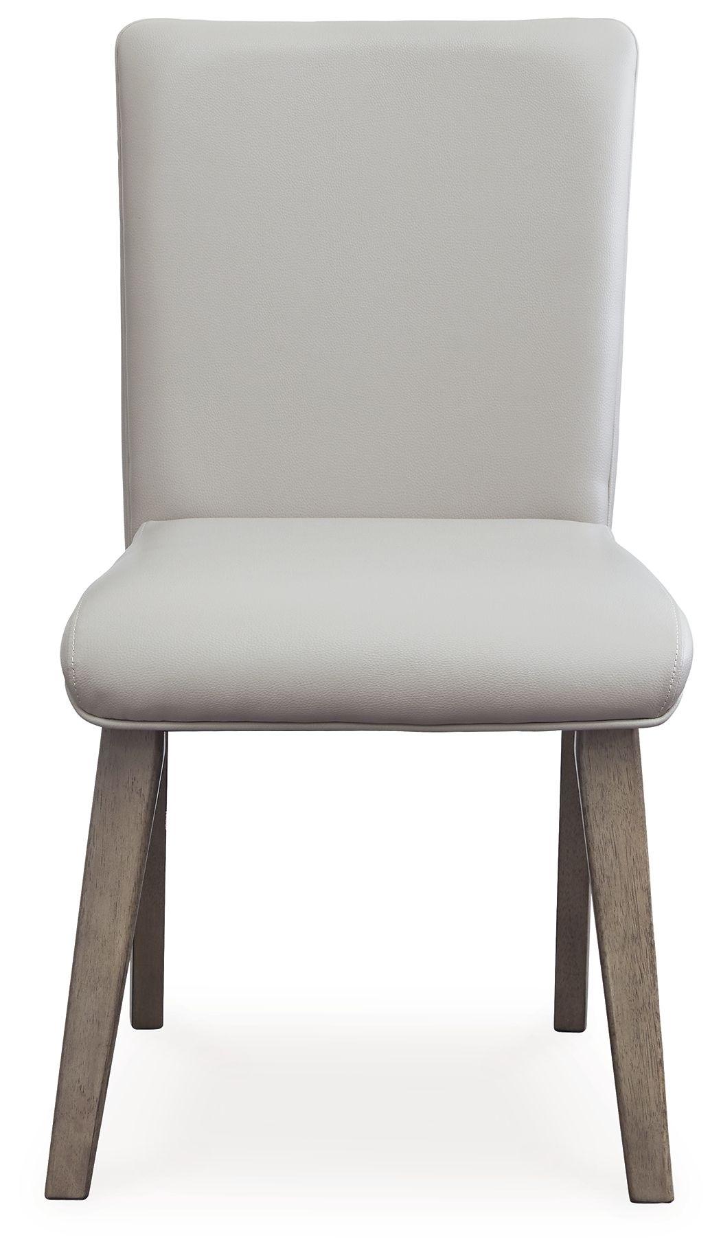 Signature Design by Ashley® - Loyaska - Grayish Brown - Dining Upholstered Side Chair (Set of 2) - 5th Avenue Furniture