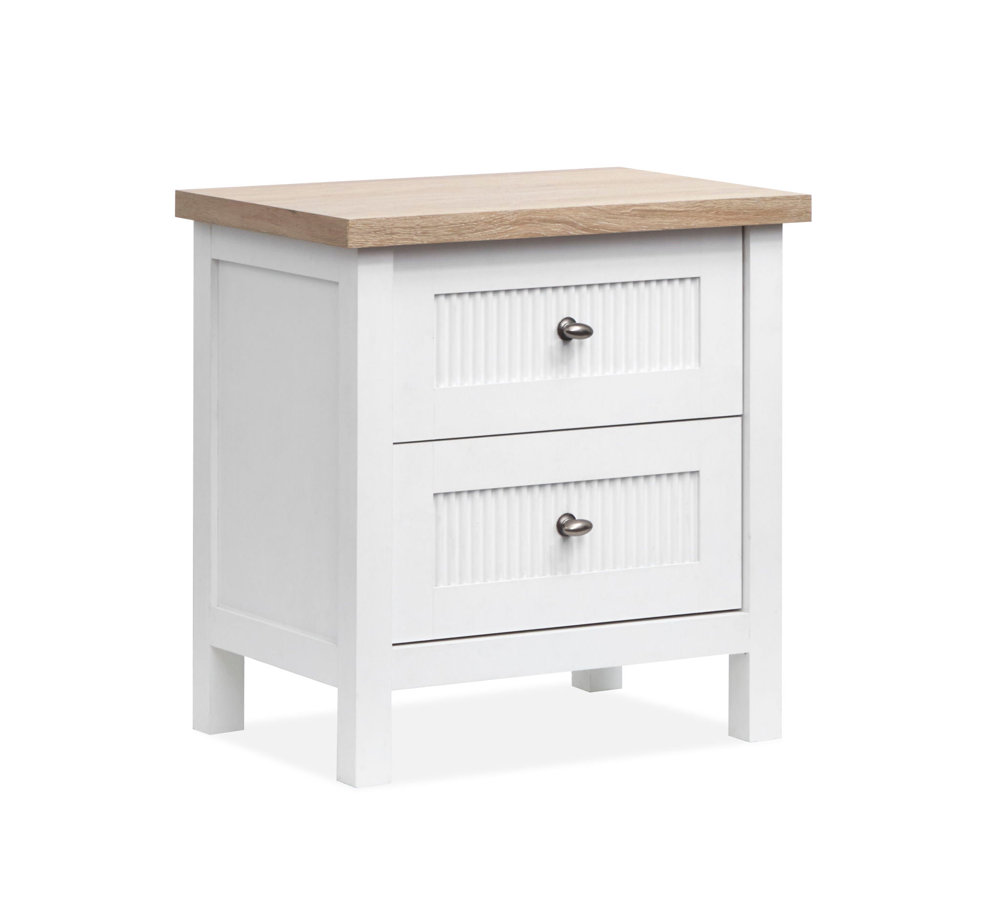 Windmill Harbour - Drawer Nightstand - White Whisp And Sand