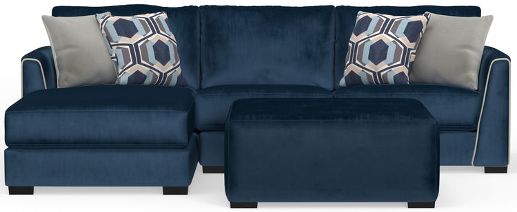 Jackson - Jetson - Sectional, Accent Pillows & Cocktail Ottoman Set - 5th Avenue Furniture