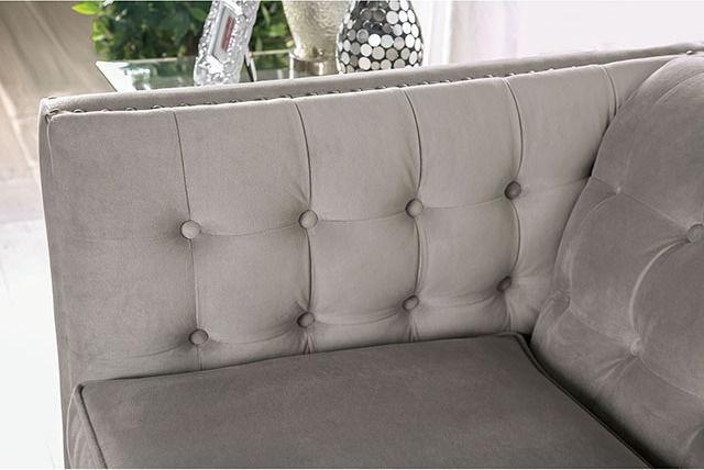 Furniture of America - Elliot - Loveseat - Light Gray - 5th Avenue Furniture