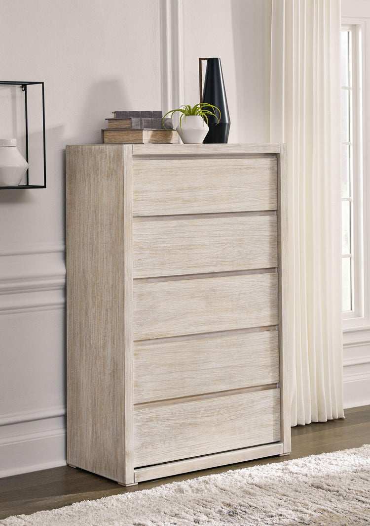 Ashley® - Michelia - Bisque - Five Drawer Chest - 5th Avenue Furniture