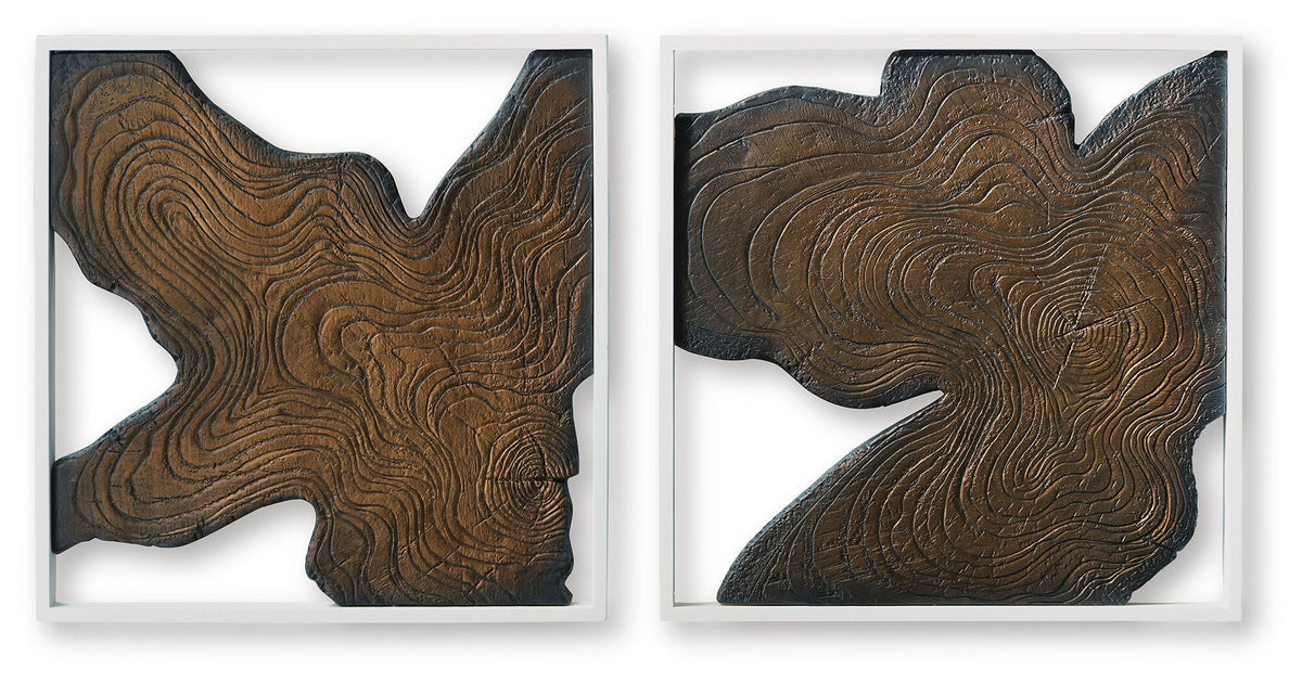 Landley - Wall Decor Set (Set of 2) - Brown / White