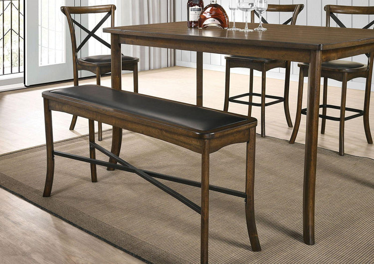 Furniture of America - Buhl - Counter Height Table - Burnished Oak - 5th Avenue Furniture