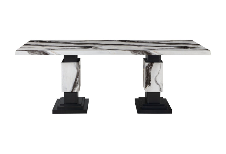 D12 - 5pc Dining Set - Black / White