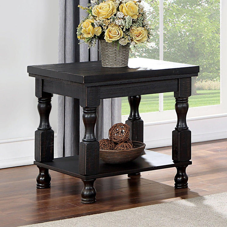 Furniture of America - Calandra - End Table - Antique Black - 5th Avenue Furniture