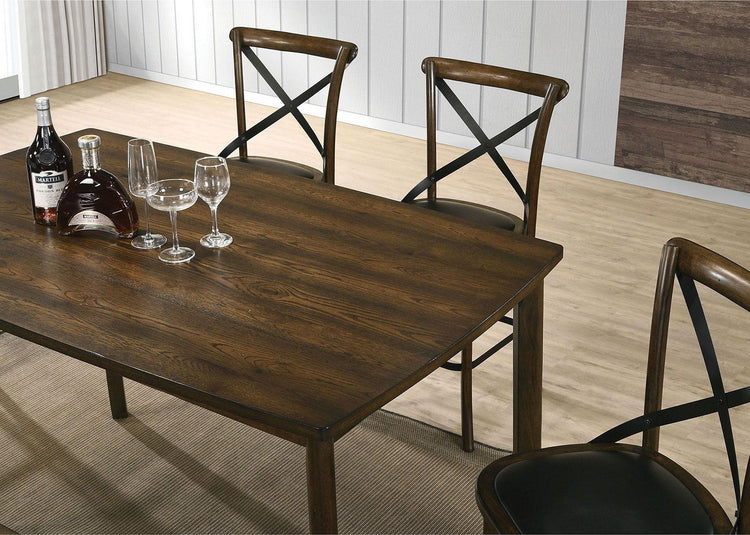 Furniture of America - Buhl - Counter Height Table - Burnished Oak - 5th Avenue Furniture