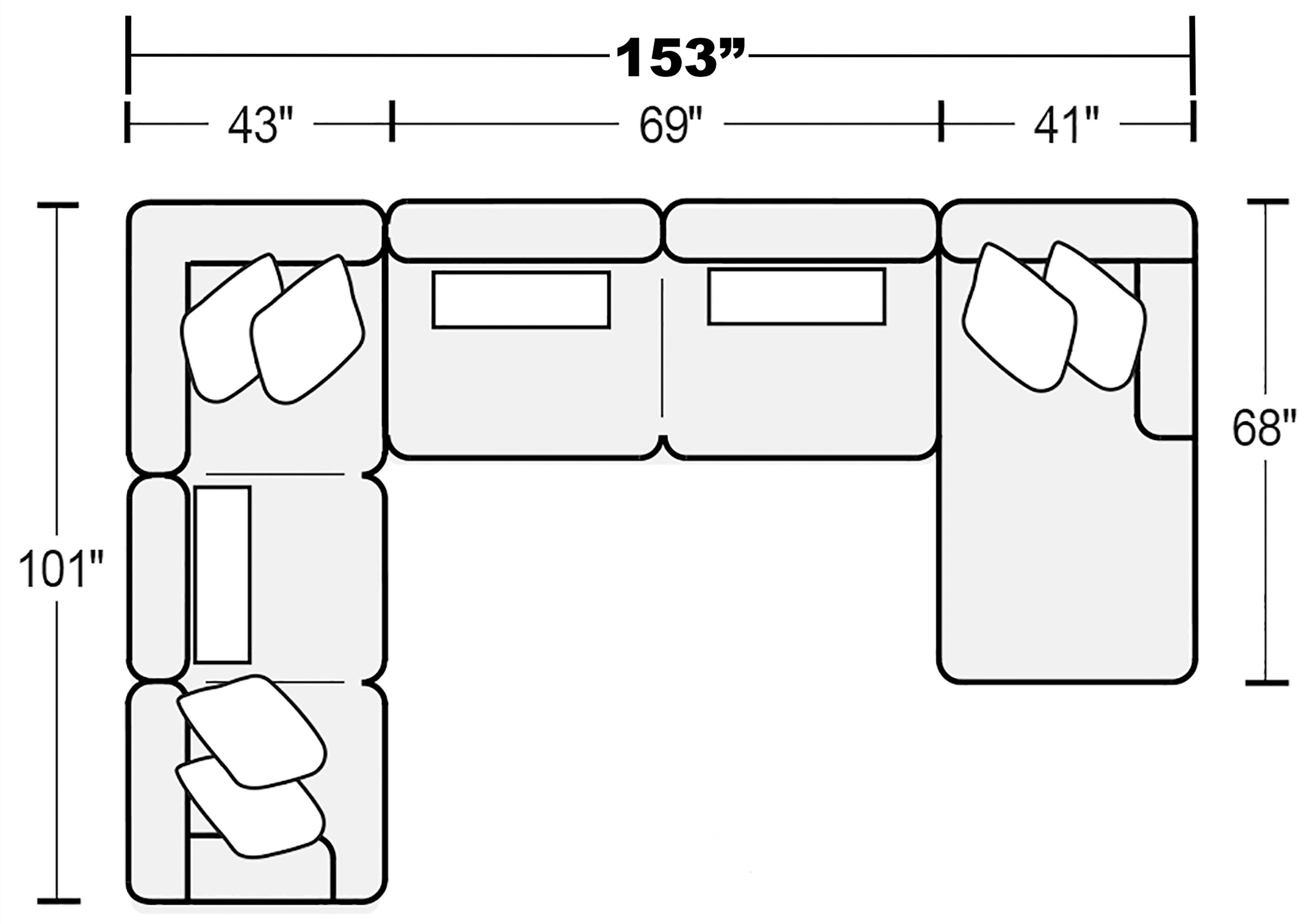 Jackson - Titan - Sectional With Comfort Coil Seating And Accent Pillows - 5th Avenue Furniture