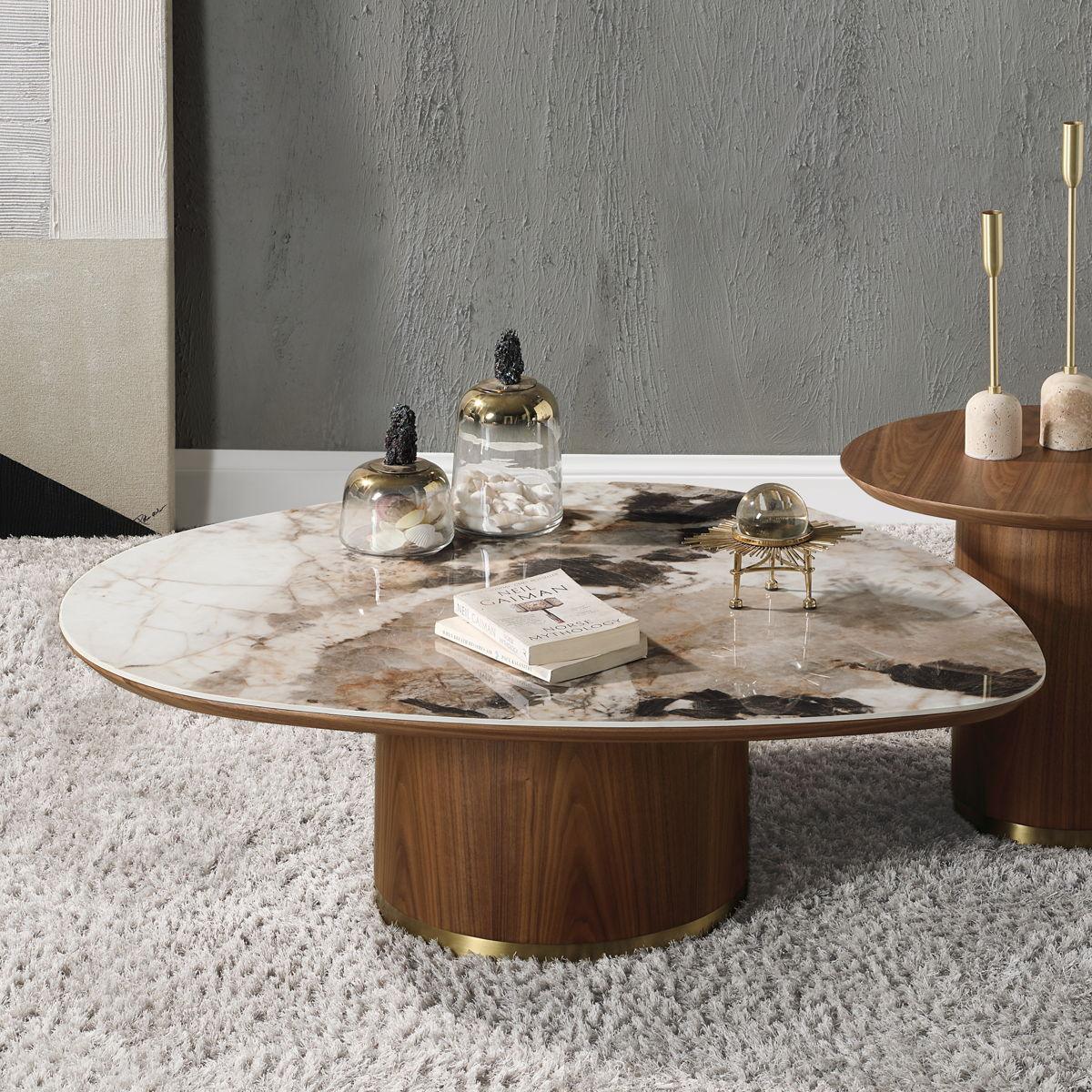 ACME - Willene - Coffee Table With Ceramic Top - Walnut - 5th Avenue Furniture