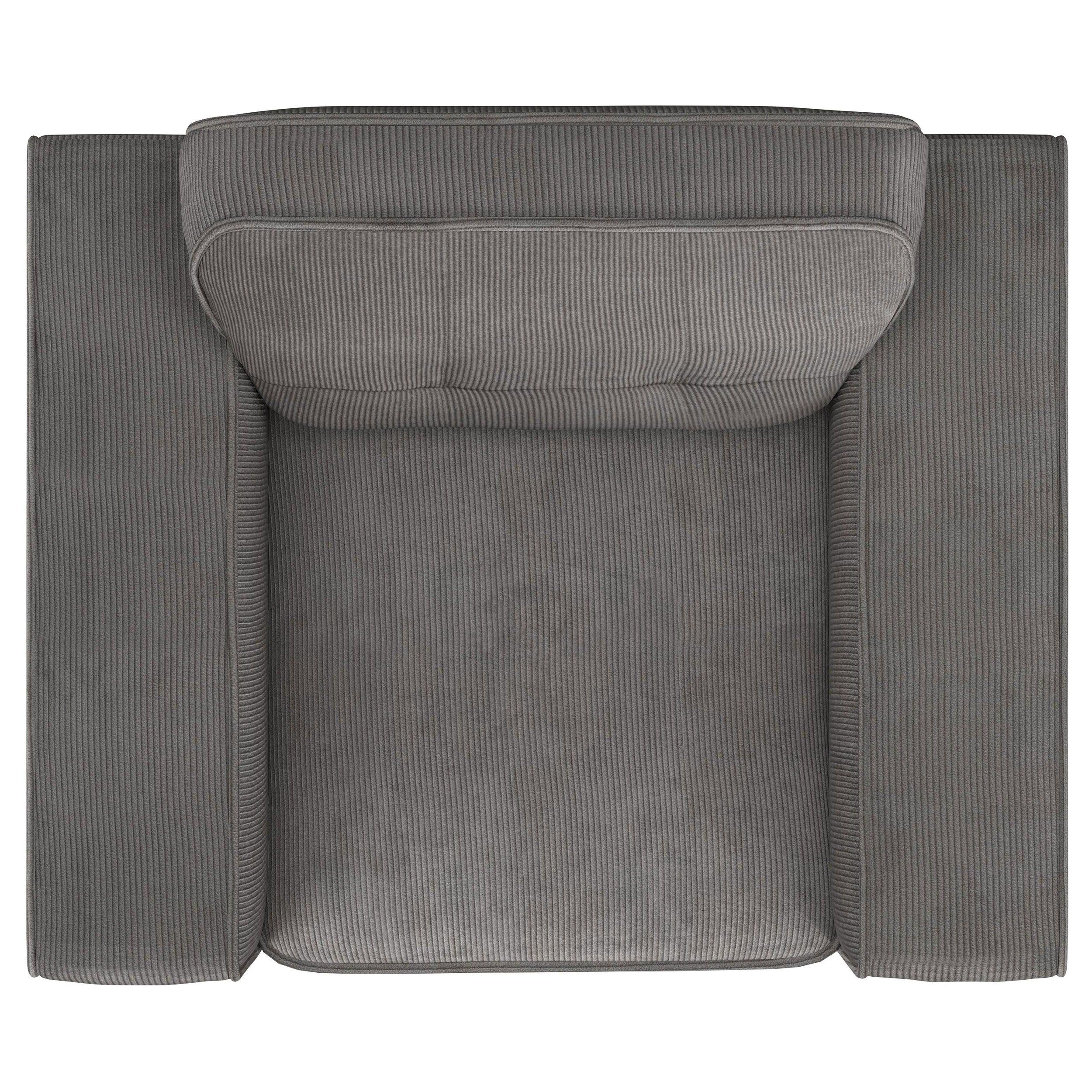 Coaster Fine Furniture - Deerhurst - Upholstered Tufted Track Arm Accent Chair - Charcoal - 5th Avenue Furniture