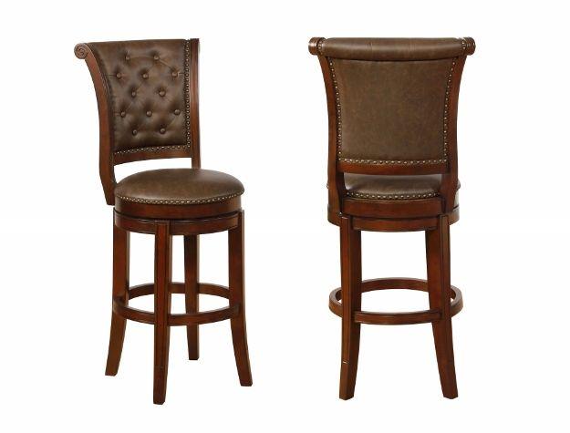 Crown Mark - Granville - Swivel Bar Height Stool (Set of 2) - 5th Avenue Furniture