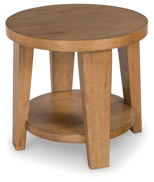Signature Design by Ashley® - Kristiland - Light Brown - Round End Table - 5th Avenue Furniture