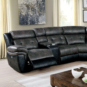 Furniture of America - Brooklane - Power Sectional - Gray / Black - 5th Avenue Furniture