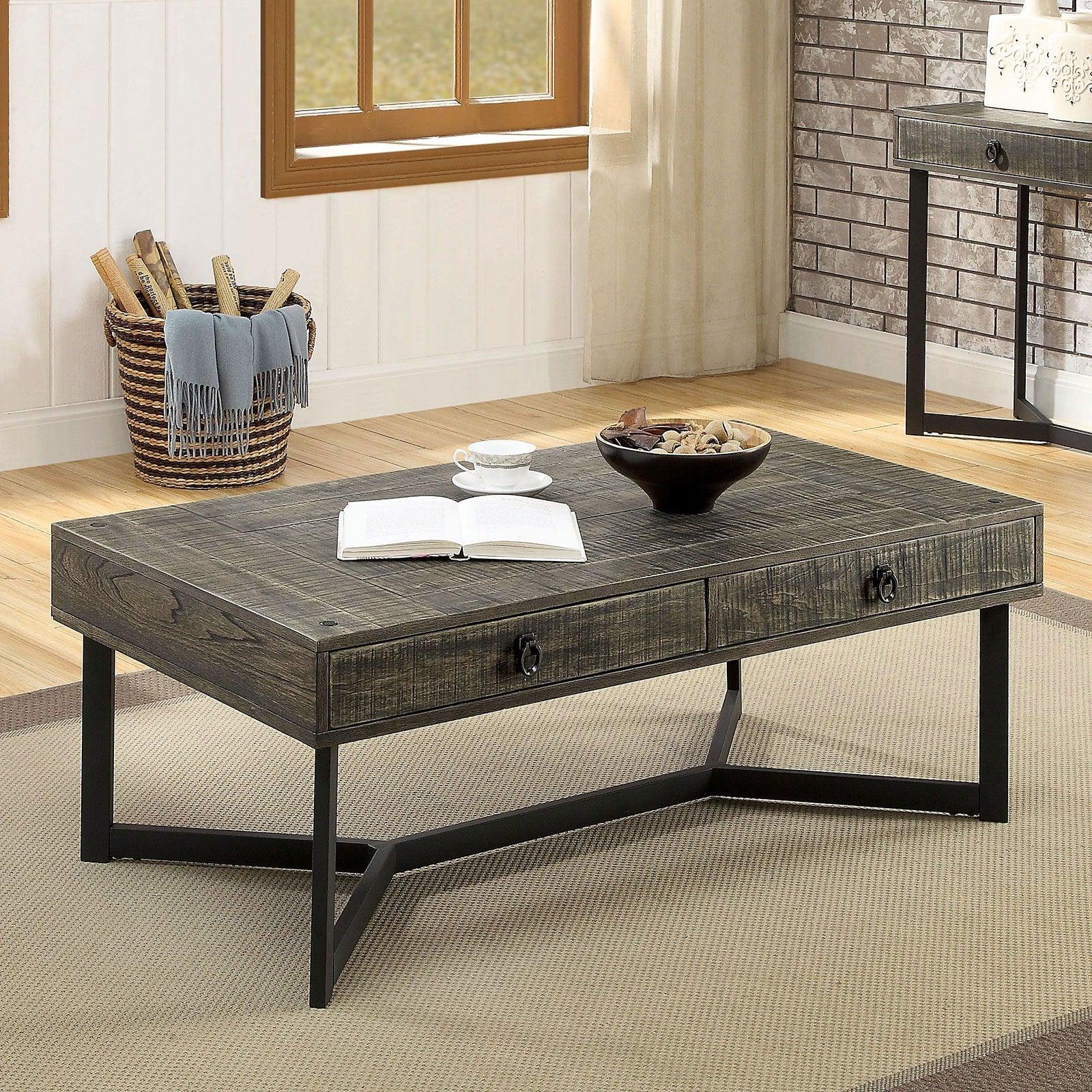 Furniture of America - Veblen - Coffee Table - Dark Oak / Espresso - 5th Avenue Furniture