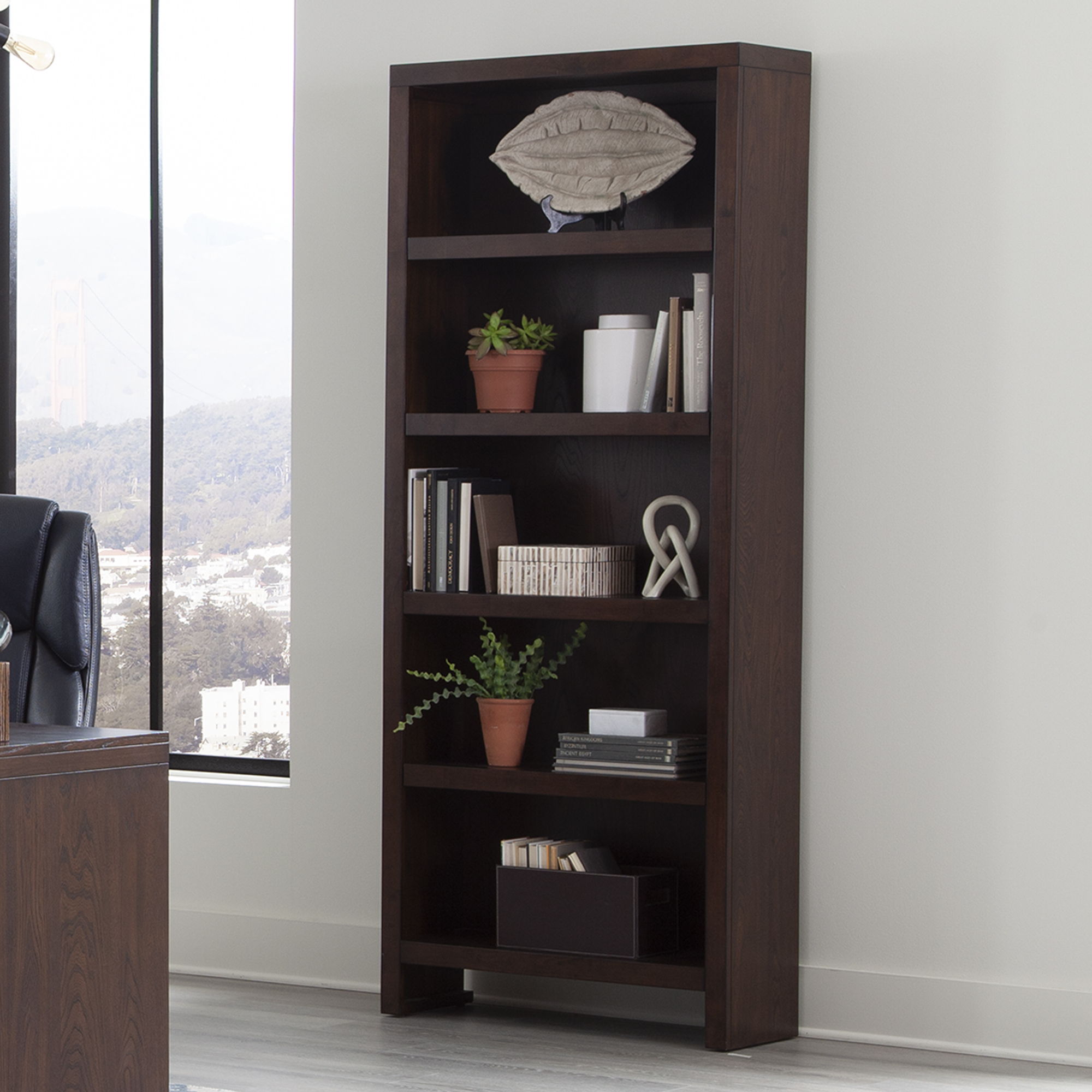 Elevation - Bookcase - Warm Elm