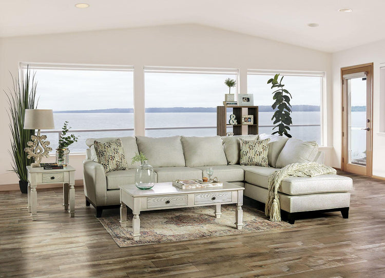 Furniture of America - Bridie - Sectional - Ivory - 5th Avenue Furniture