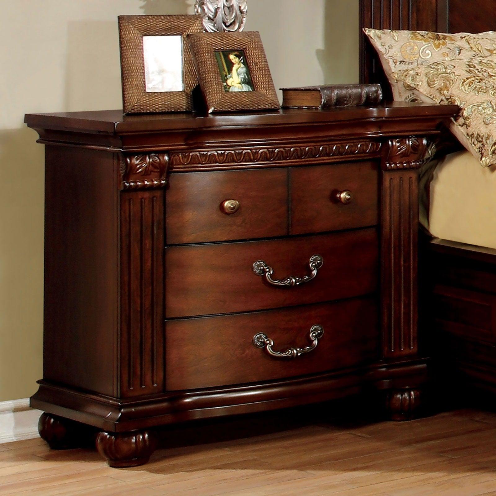 Furniture of America - Grandom - Nightstand - Cherry - 5th Avenue Furniture