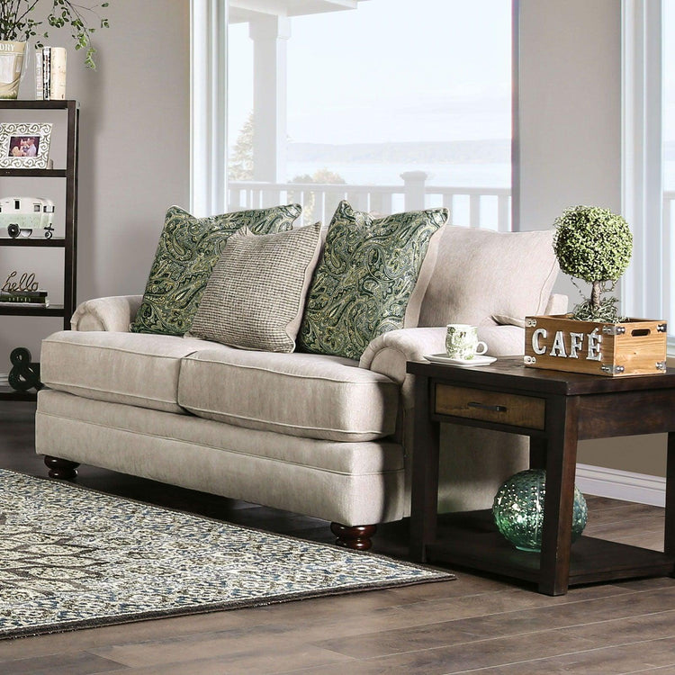 Furniture of America - Hatfield - Loveseat - Cream - 5th Avenue Furniture