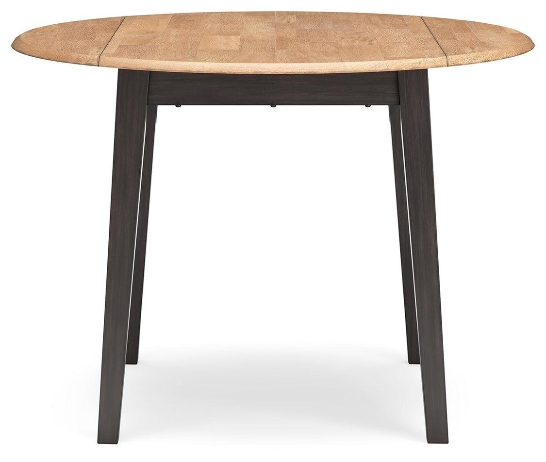 Signature Design by Ashley® - Gesthaven - Round Dining Room Drop Leaf Table - 5th Avenue Furniture