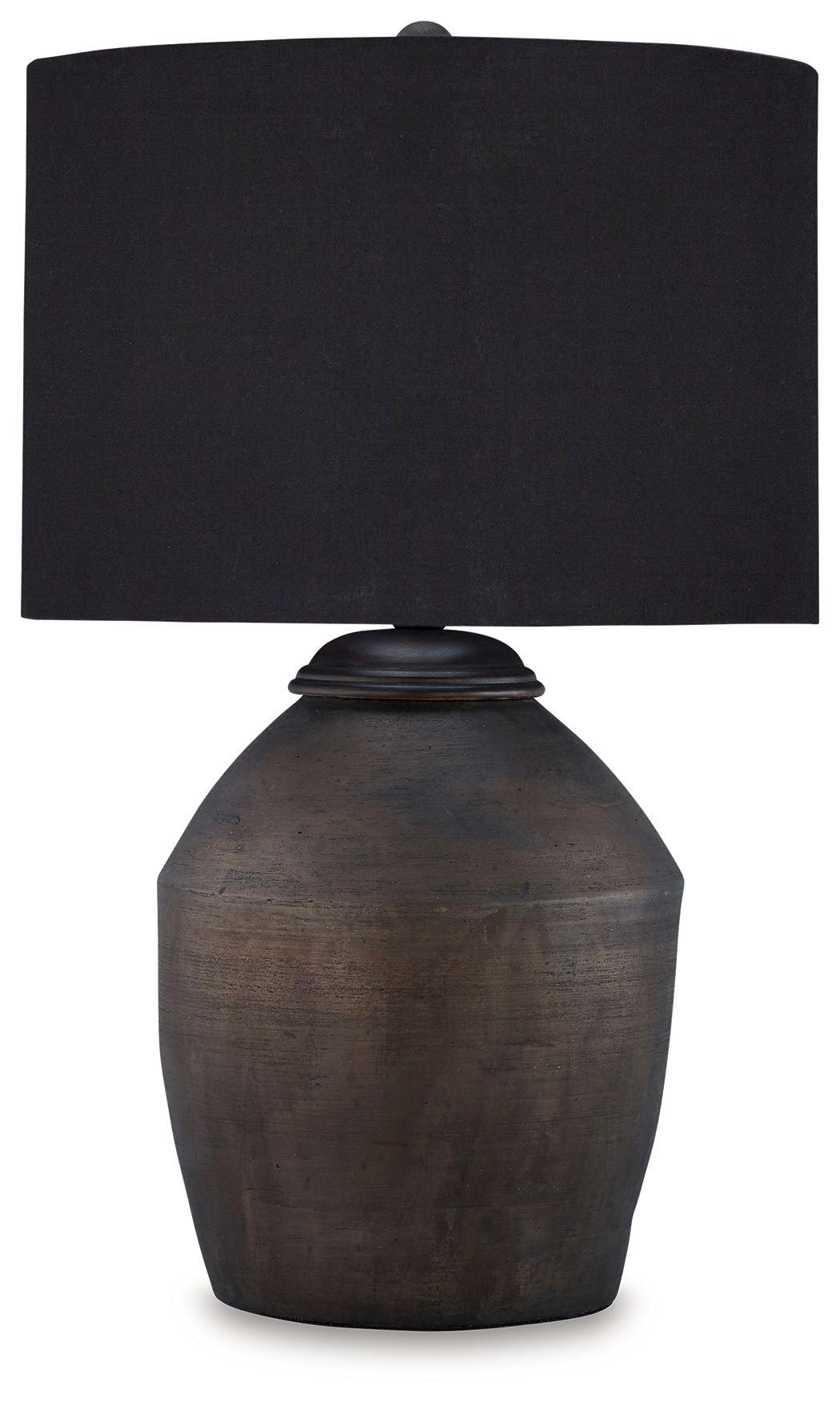 Signature Design by Ashley® - Naareman - Metallic Black - Terracotta Table Lamp - 5th Avenue Furniture