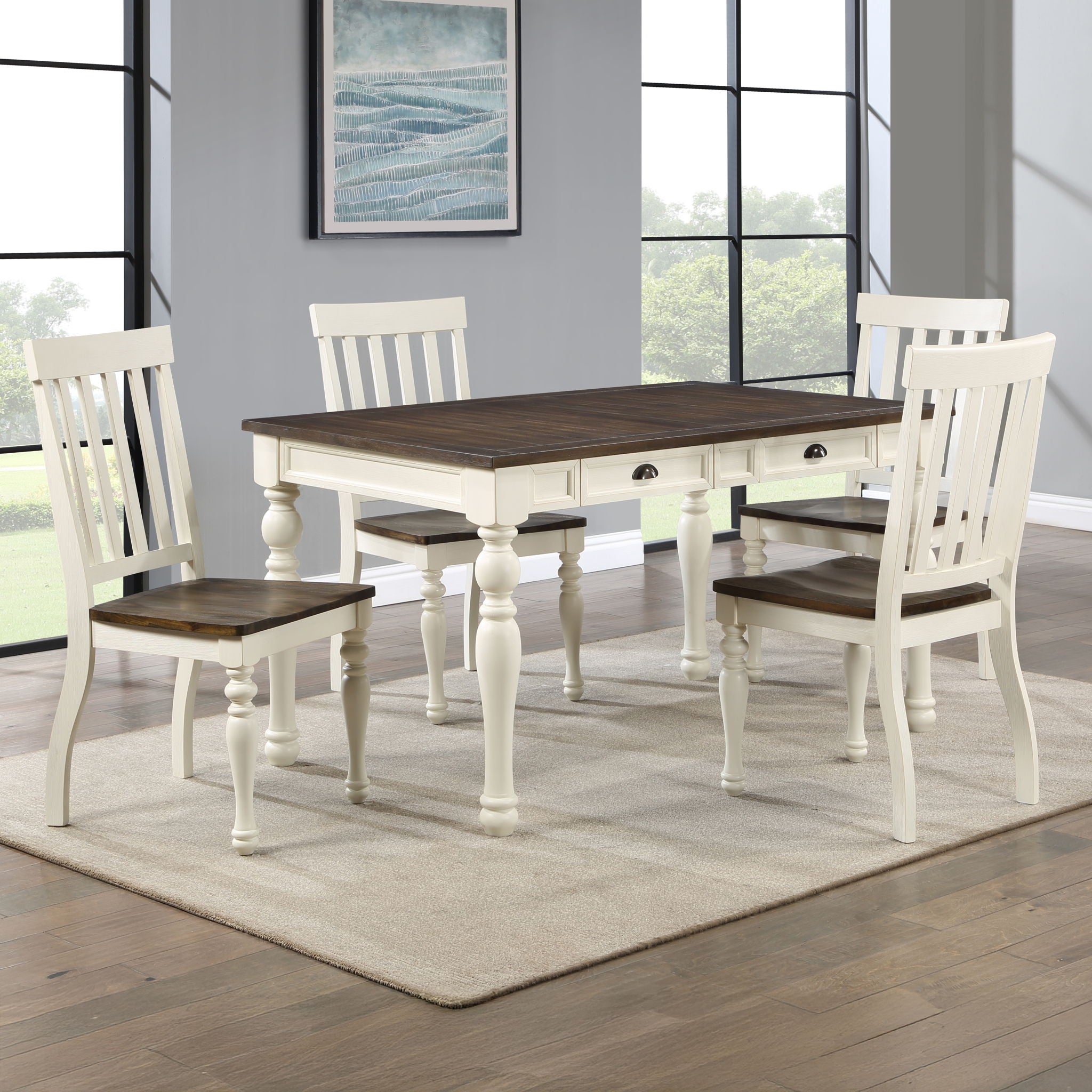 Joanna - Dining Set With Two Tone Table
