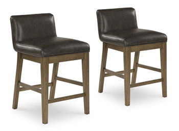 Cabalynn - Two-tone Brown - Upholstered Barstool (Set of 2)