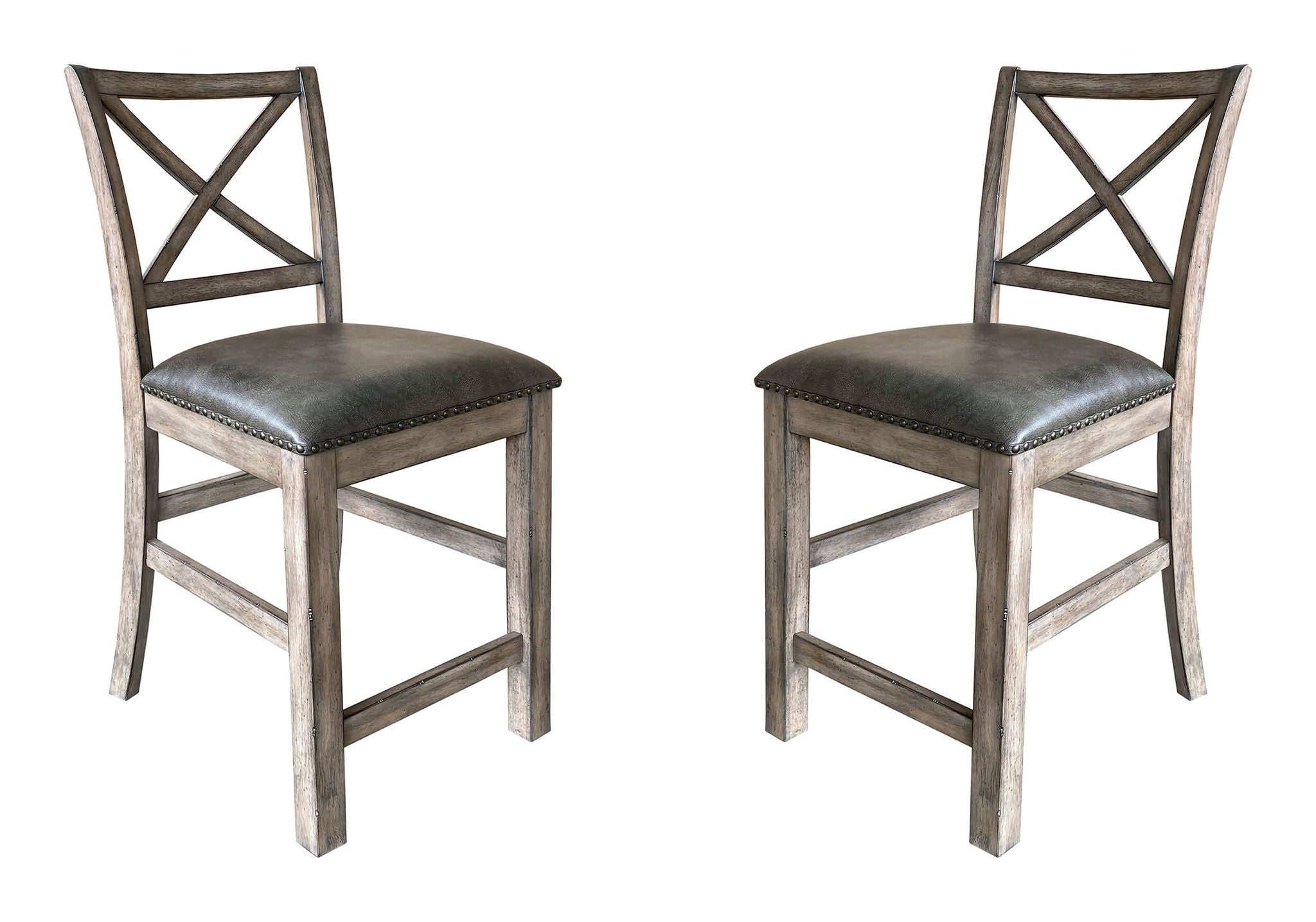 Lodge Dining - Upholstered Counter Chair (Set of 2) - Siltstone