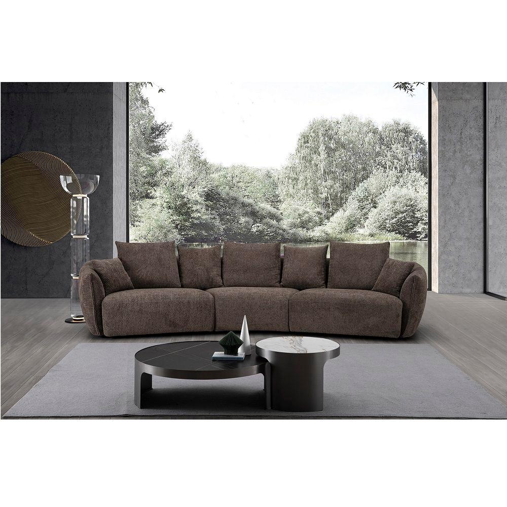 ACME - Bash - Sofa With 7 Pillows - Dark Brown - 5th Avenue Furniture