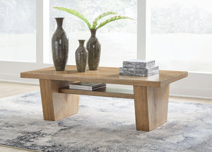 Signature Design by Ashley® - Kristiland - Light Brown - Rectangular Cocktail Table - 5th Avenue Furniture