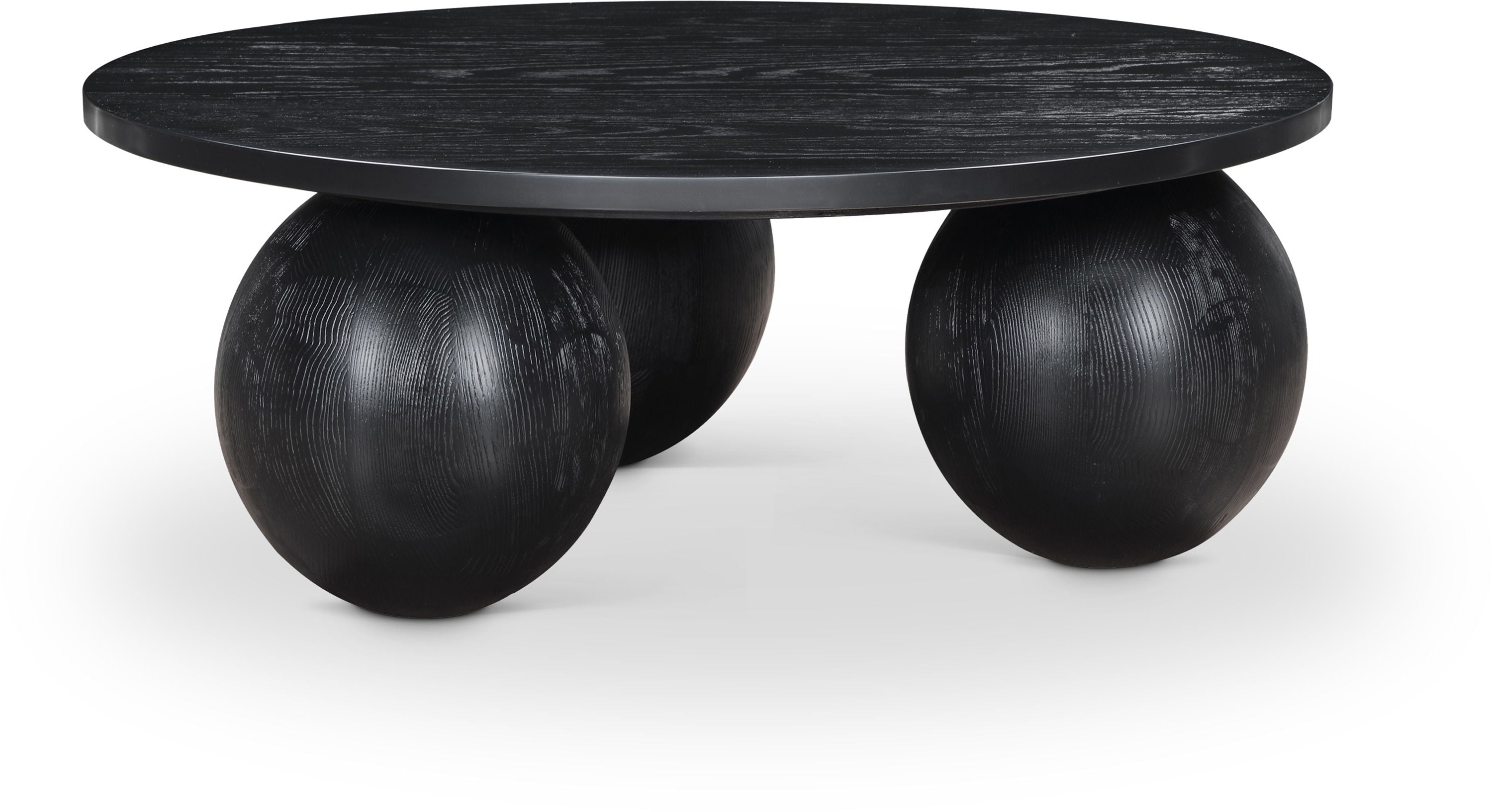 Fitch - Wood Oak Veneer Coffee Table - 3 Legs