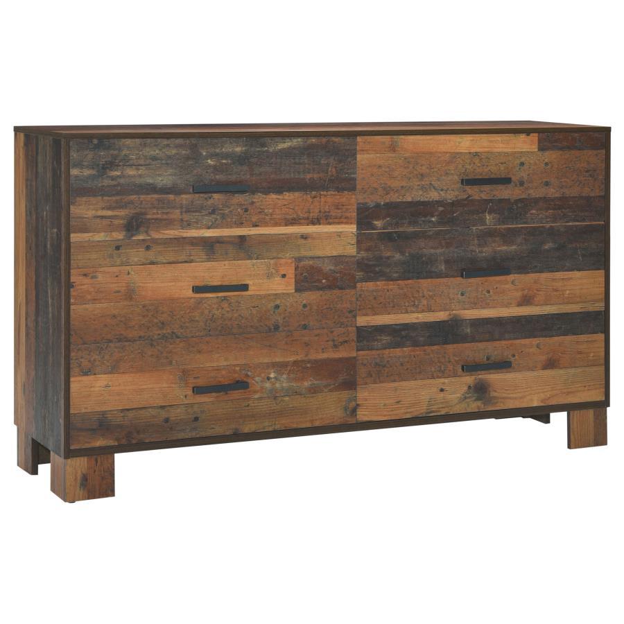 Sidney - 6-Drawer Dresser - Rustic Pine
