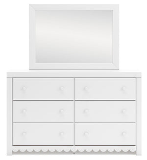 Signature Design by Ashley® - Mollviney - White - Dresser And Mirror - 5th Avenue Furniture